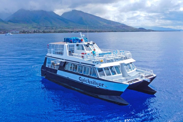 a small boat in a large body of water